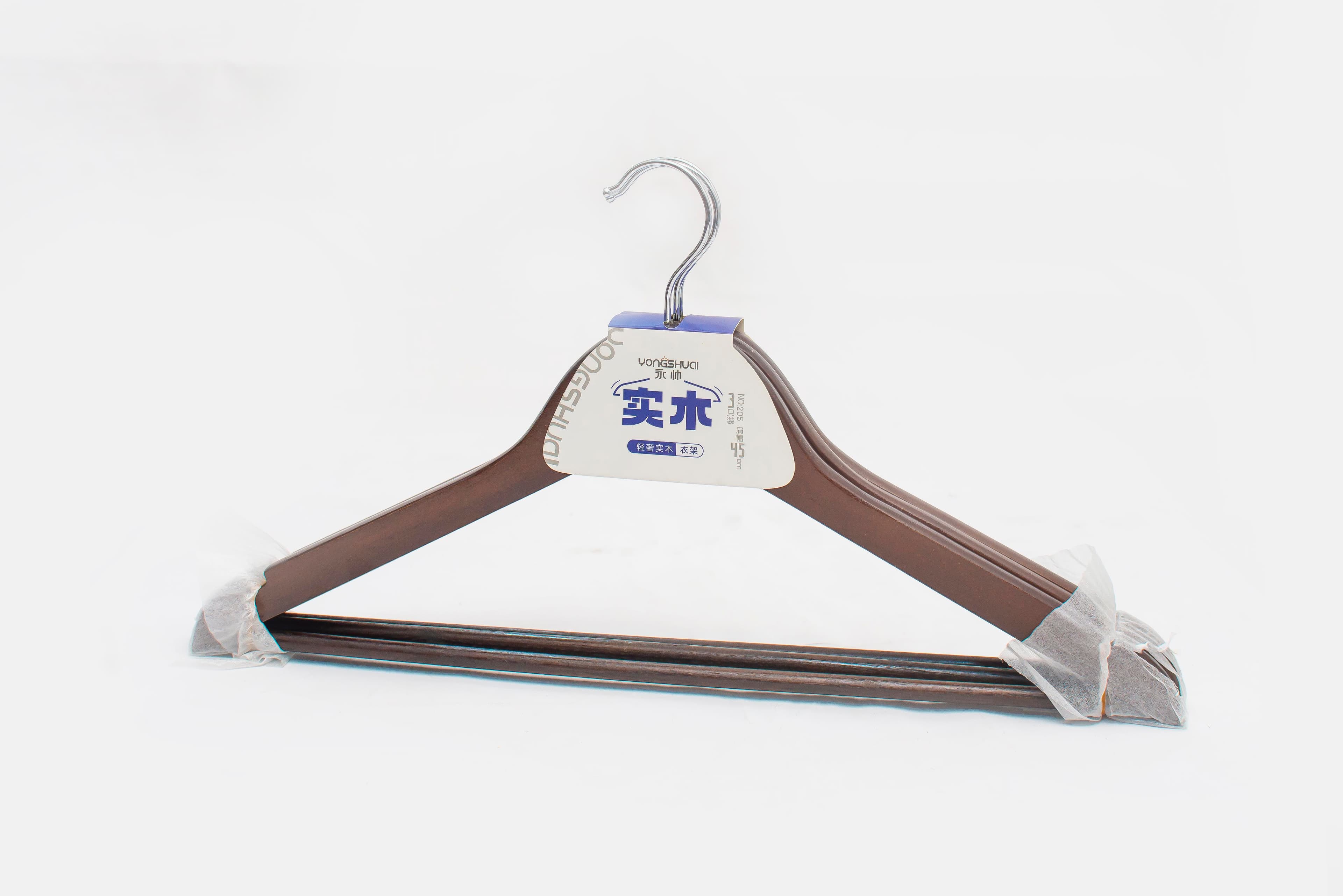 3-Pack Antique Wooden Clothes Hanger